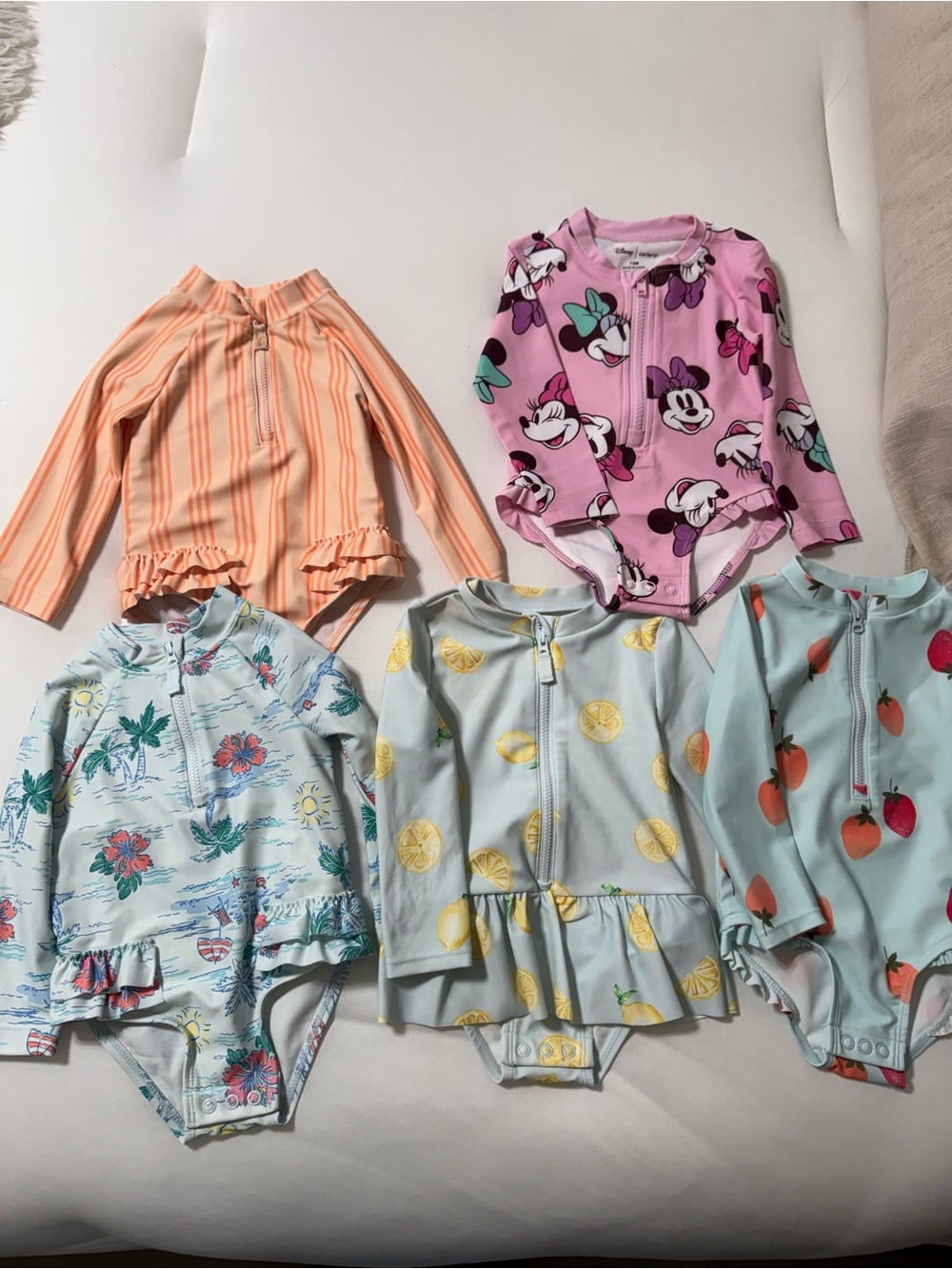 Baby Girl Carters 12M Long-Sleeve One-Piece Swimsuit (5)